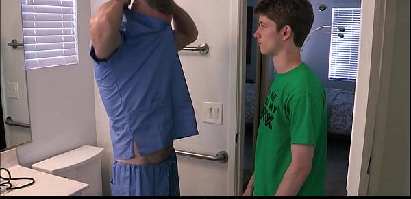  Doctor Step Dad Teaching His Virgin Twink Step Son How To Explore And Fuck In Bathroom